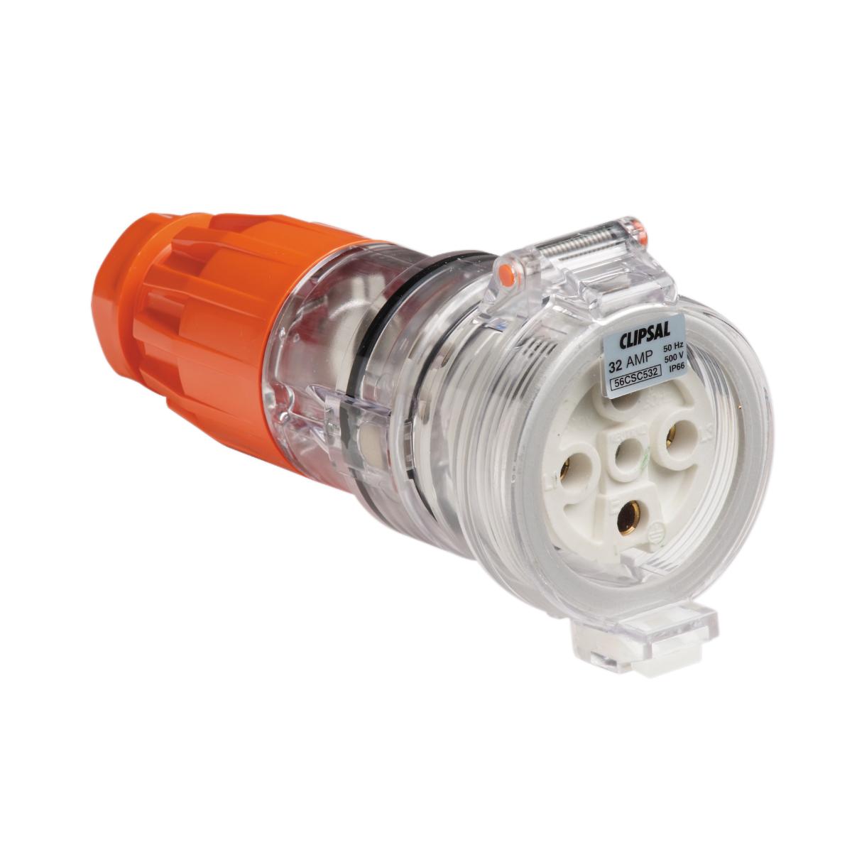 SOCKET EXTENSION IP66 5 PIN 20A 500V ORG