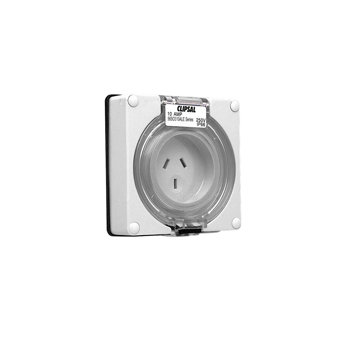 OUTLET SOCK IP66 3PN 10A 250V D/P L/E GR