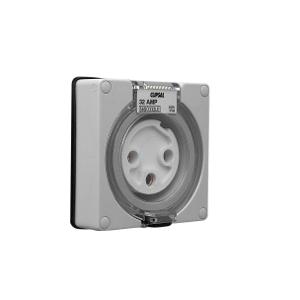 OUTLET SOCKET IP66 3PIN 32A 250V L/E GRY