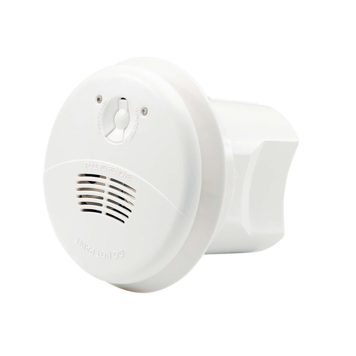 FLUSH SMOKE ALARM 240VAC + 9V BATT B/UP