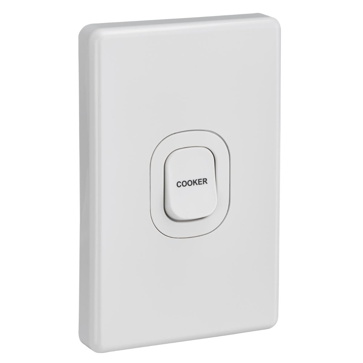 C2000 COOKER SWITCH VERT 45A S/P BLACK