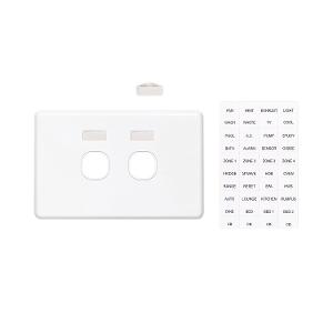 C2000 PLATE GRID & ID COVER HORIZ 2G WHT C2000 PLATE GRID & ID COVER HORIZ 2G WHT