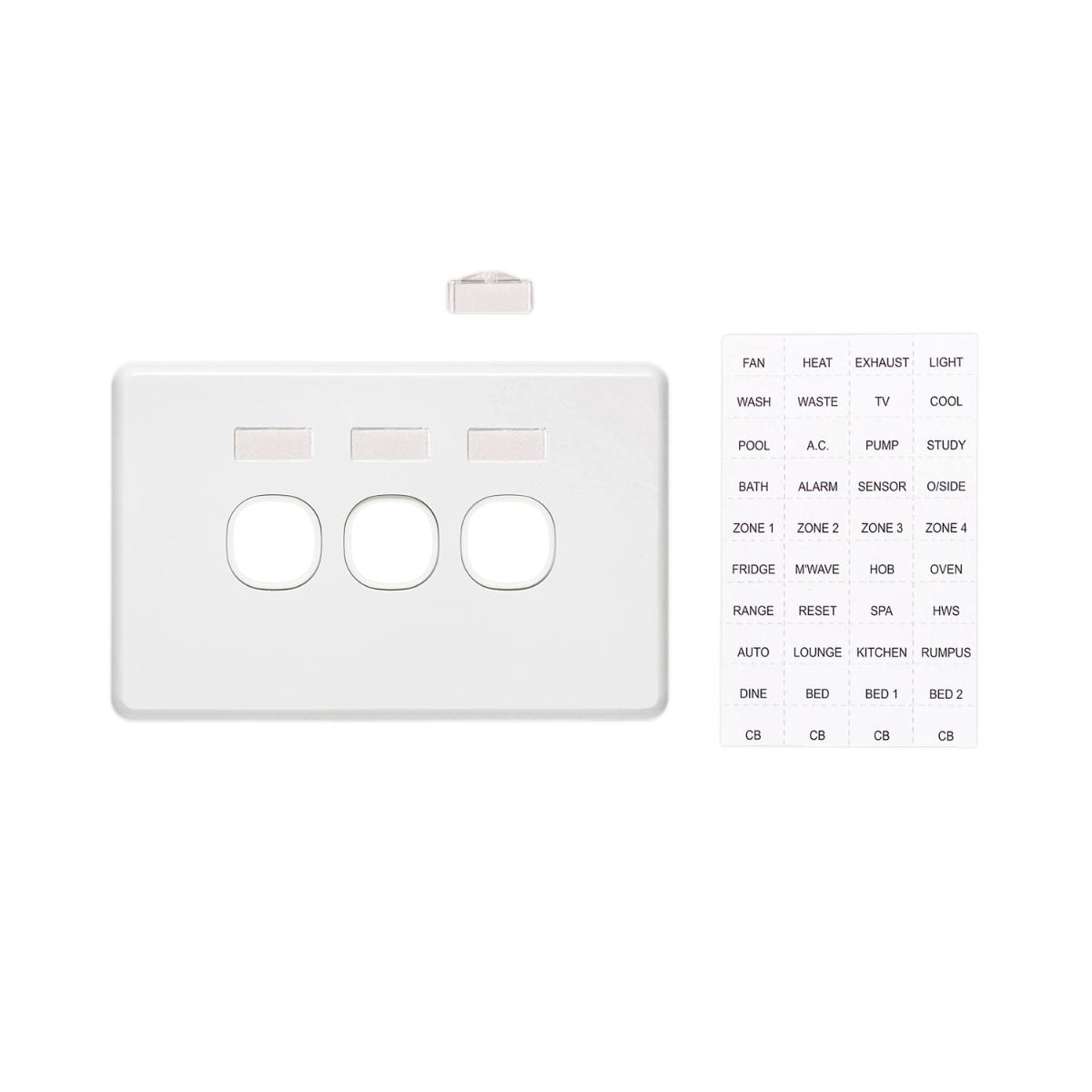 C2000 PLATE GRID & ID COVER HORIZ 3G WHT