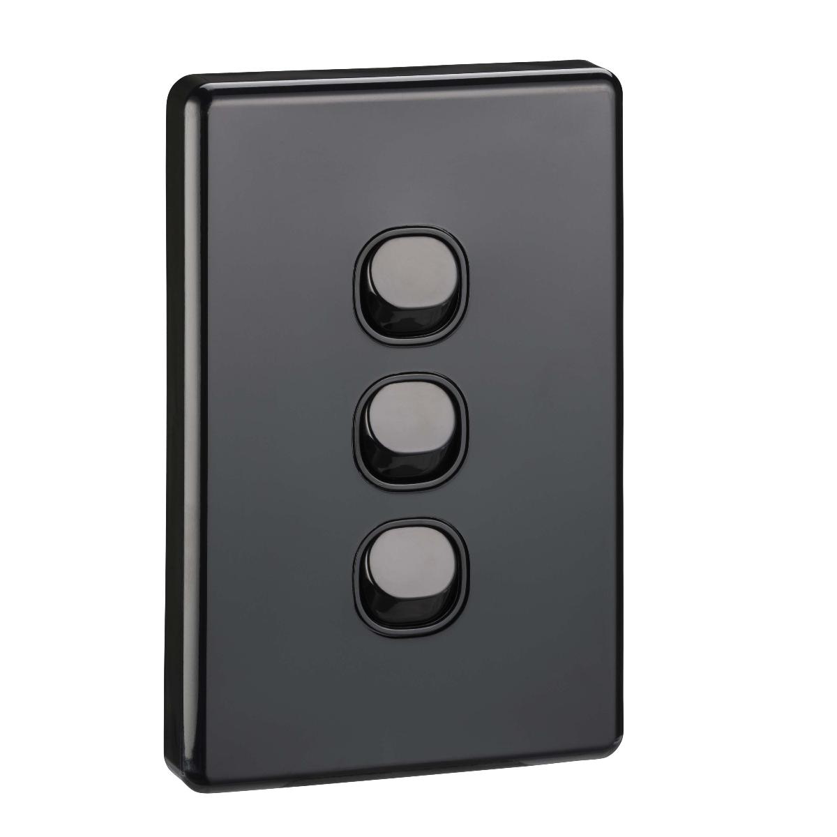 C2000 SWITCH VERTICAL 3G 10A BLACK