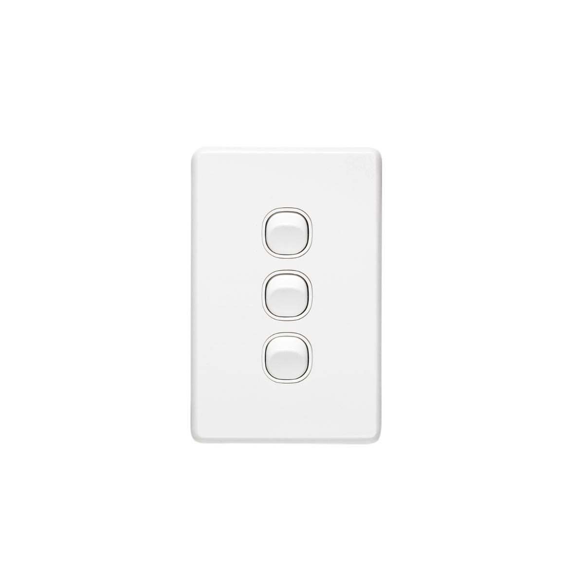 C2000 SWITCH VERTICAL 3G 10A WHITE