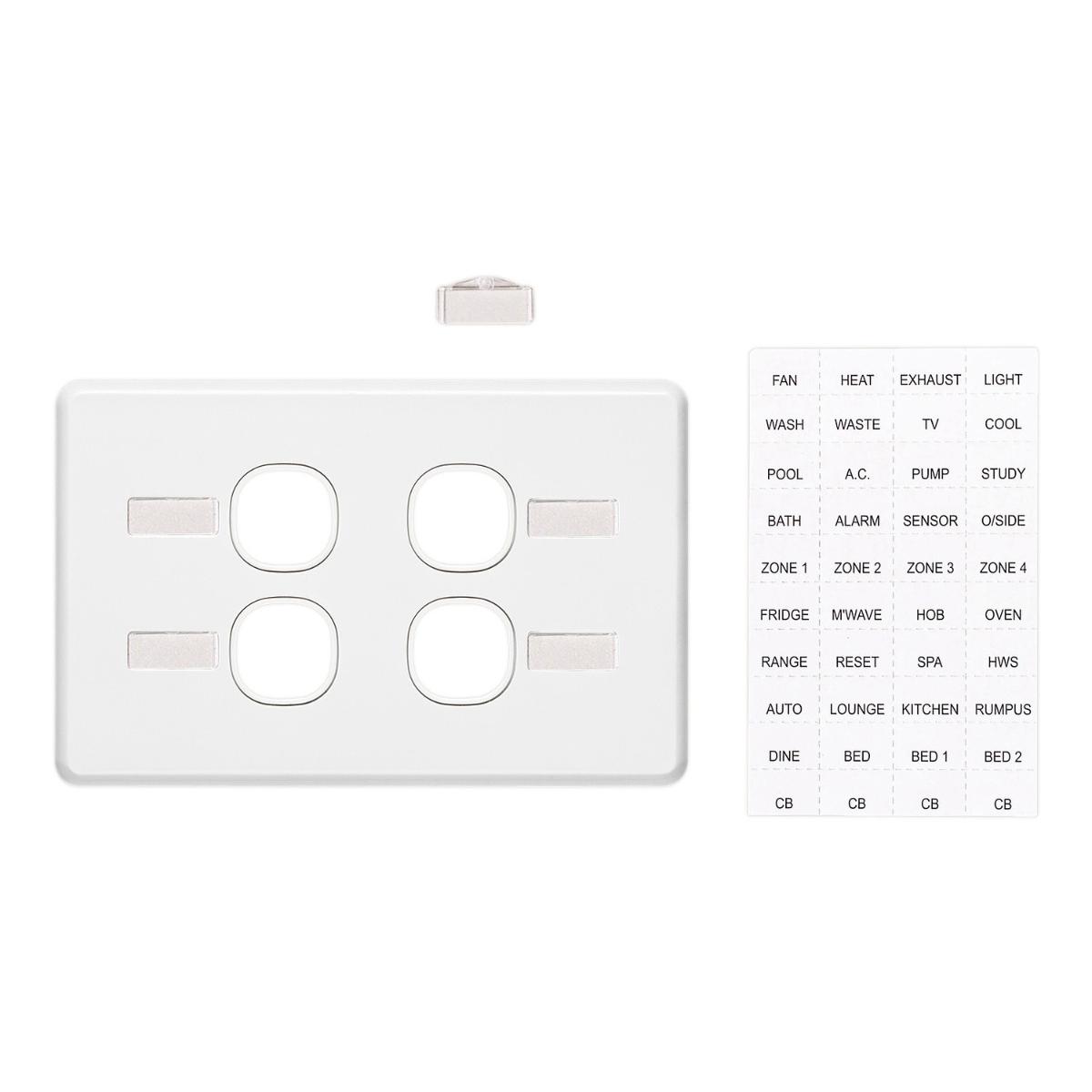 C2000 PLATE GRID & ID COVER HORIZ 4G BLK