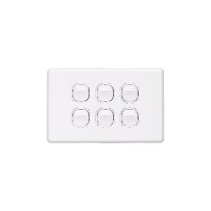 C2000 SWITCH HORIZONTAL 6G 10A WHITE