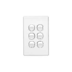 C2000 SWITCH VERTICAL 6G 10A WHITE