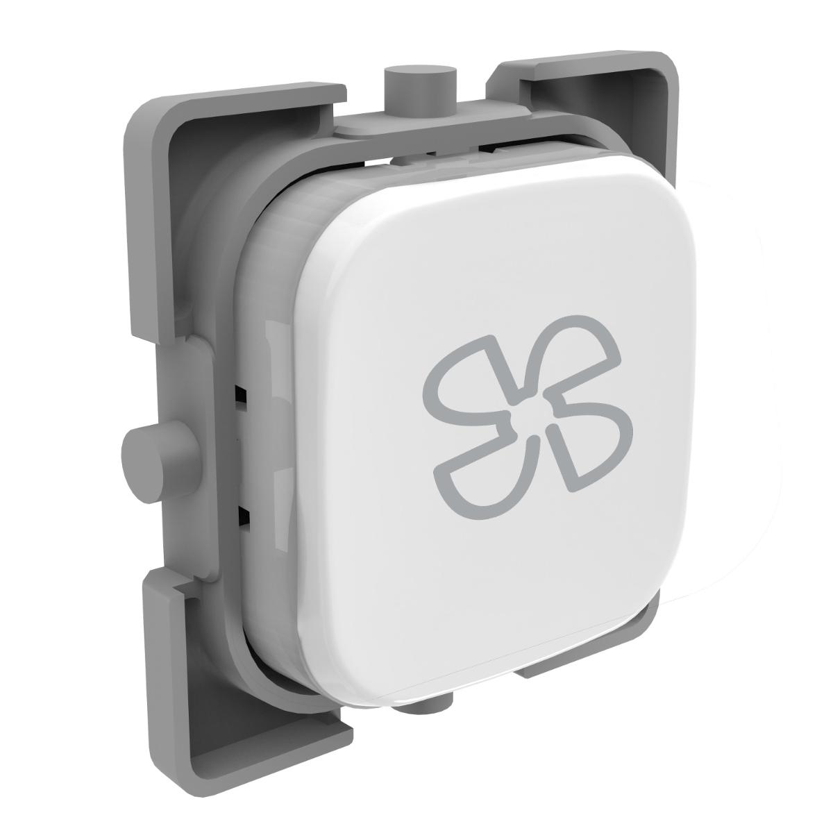 E40 DOLLY PUSHBUTTON FAN SYMB ARCTIC WHT