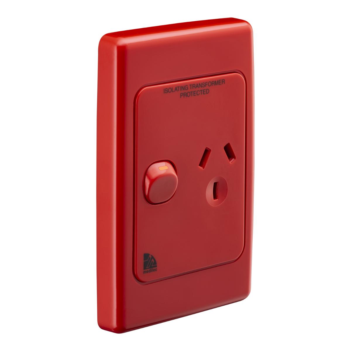 MEDILEC SGL GPO VERT 10A D/P RED