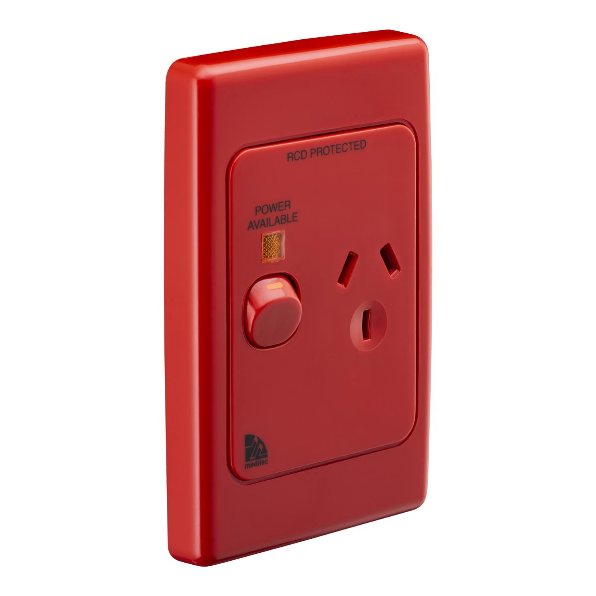 MEDILEC SGL GPO + VERT 10A S/P RED