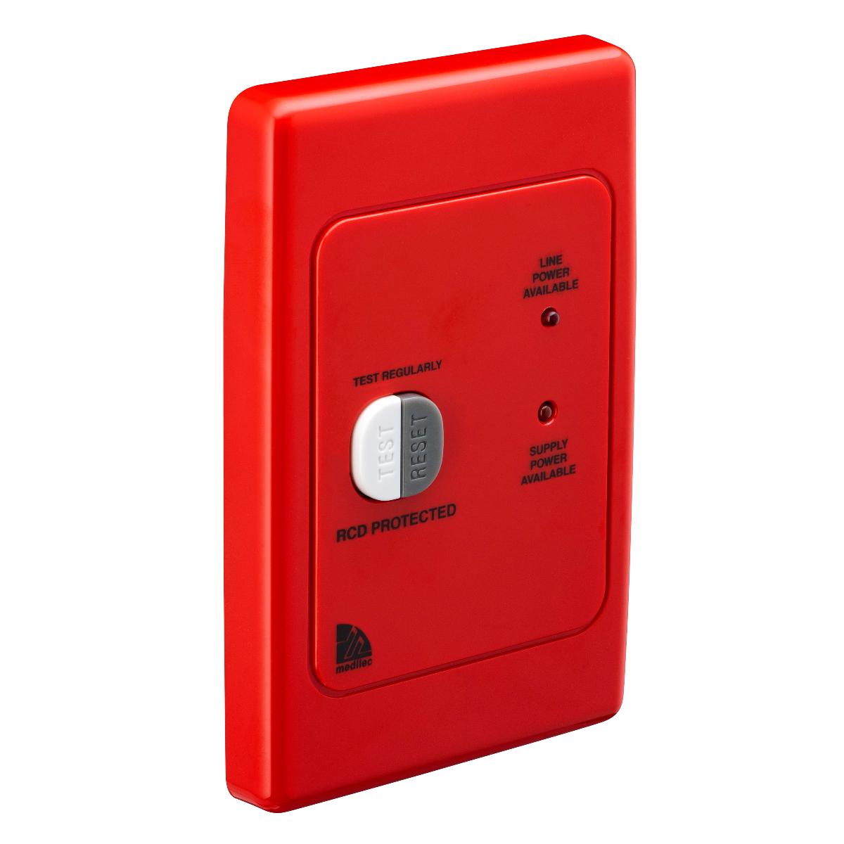 RCD SWITCH 2P 10MA 20A 240V RED