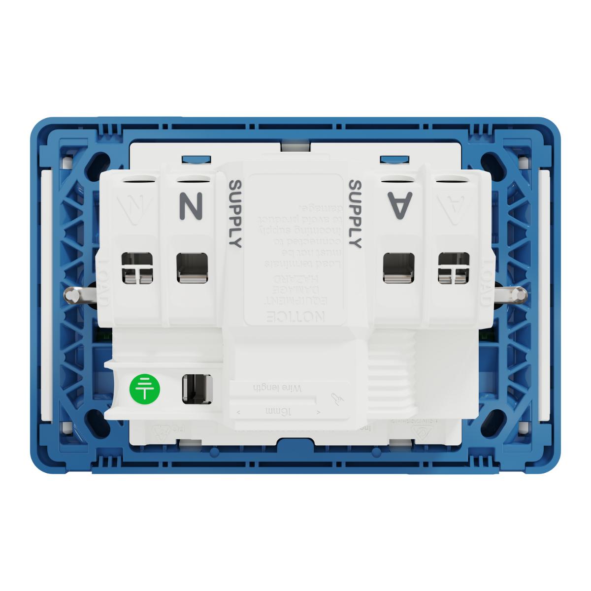 MEDILEC 20A RCD 10MA DBL GPO 10A HOR D/B