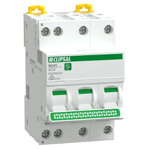 MCB MAX9 3P+N 25A 6KA C CURVE 3MODULE MCB MAX9 3P+N 25A 6KA C CURVE 3MODULE