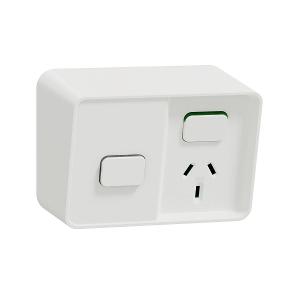 ICONIC W/P SGL GPO + TIMER IP54 10A WHT ICONIC W/P SGL GPO + TIMER IP54 10A WHT