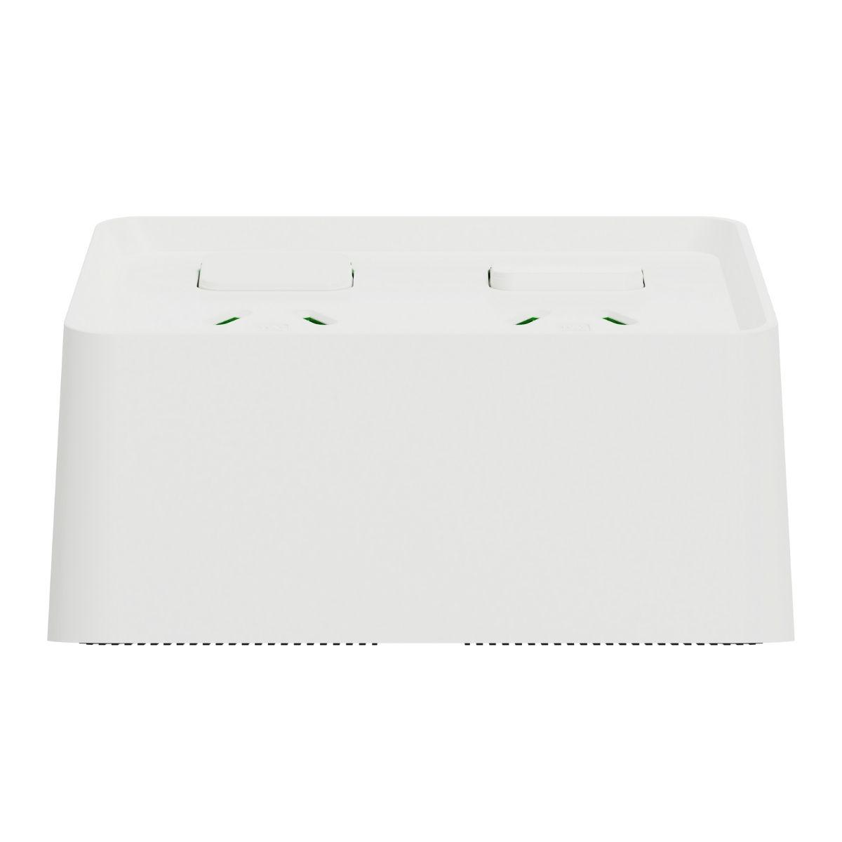 ICONIC W/P DBL GPO IP54 10A S/P WHITE