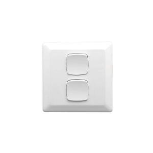 PRESTIGE SWITCH SQUARE 2G 10A WHITE