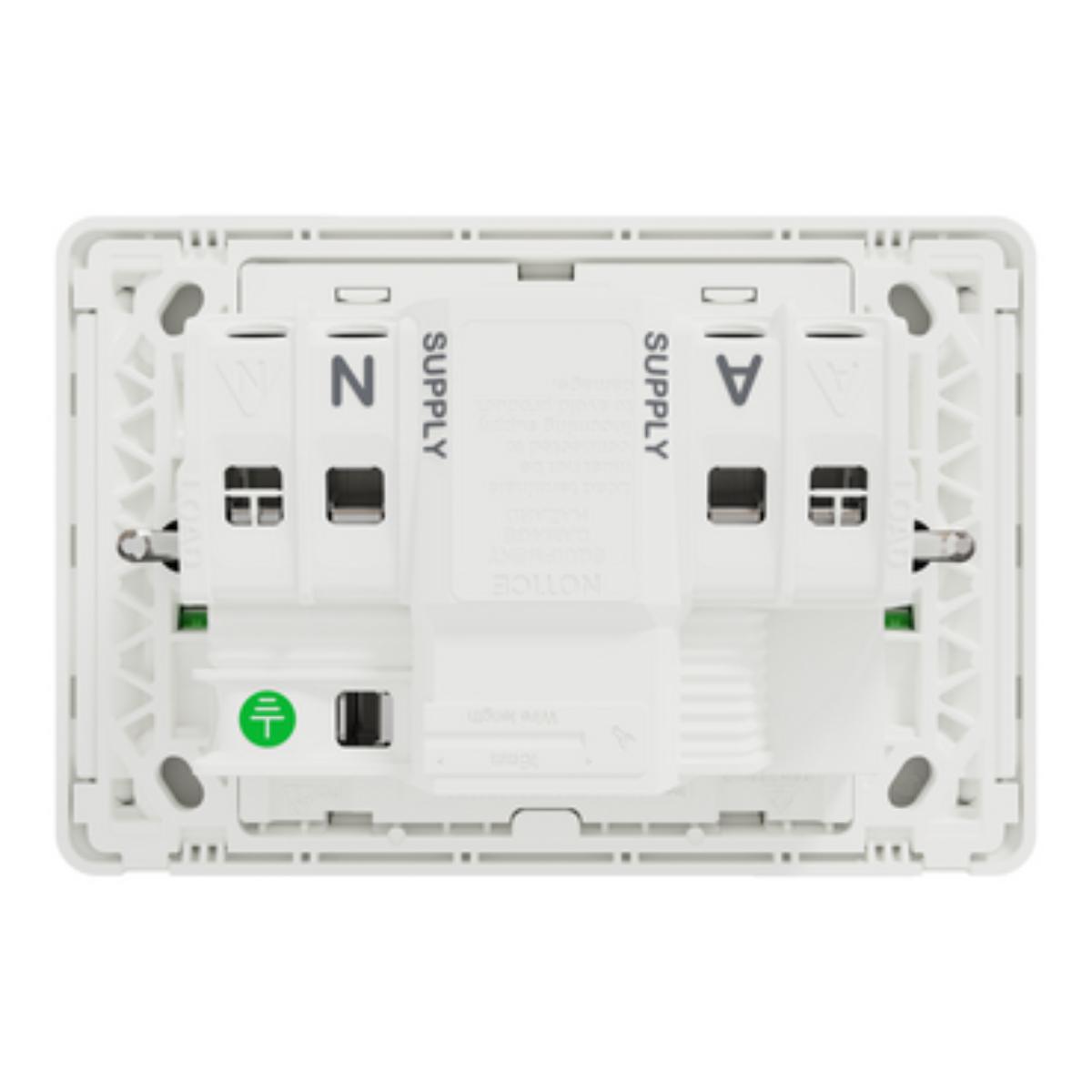 PRO SER DBL GPO RCD PROT 10A S/P 30MA WH