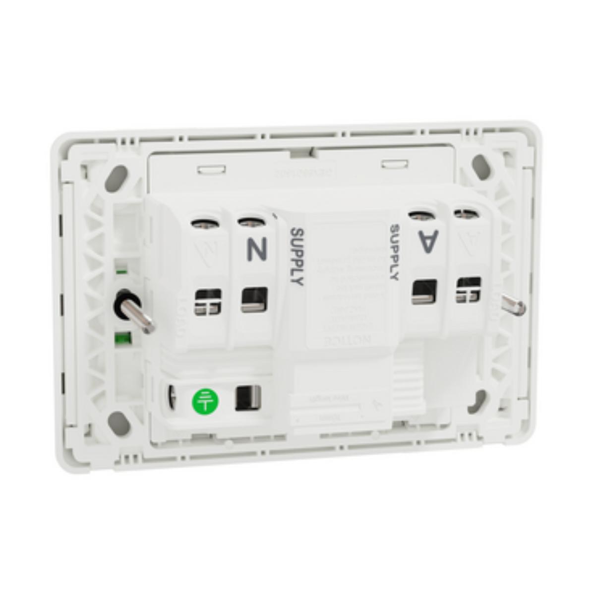 PRO SER DBL GPO RCD PROT 10A S/P 30MA WH