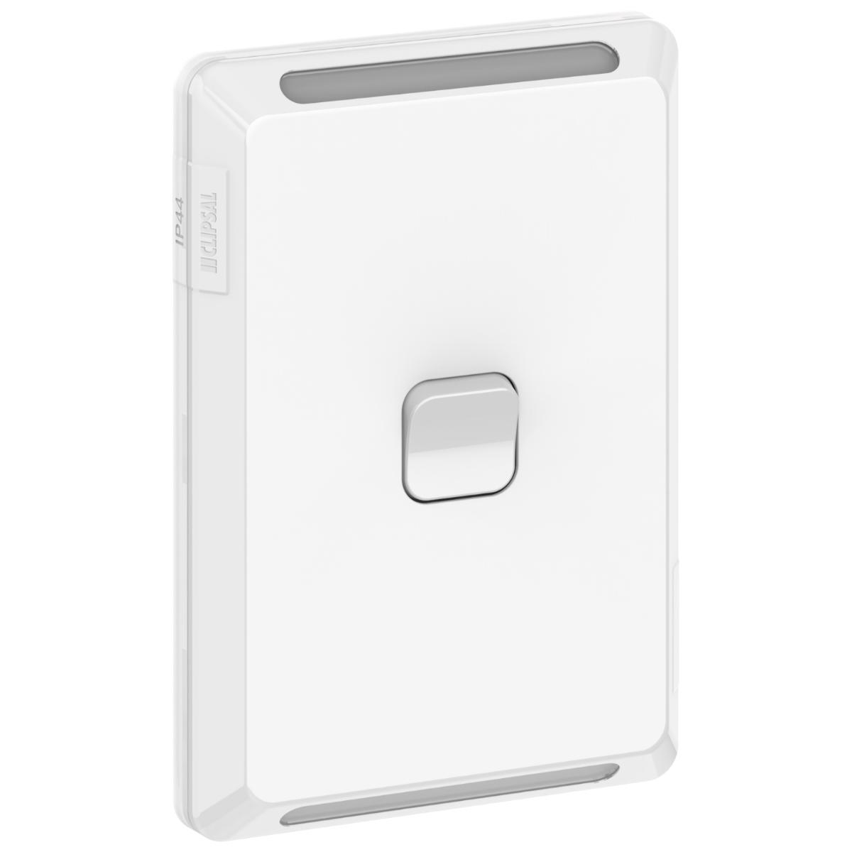 PRO SWITCH VERT 1G 20A IP44 S/P EX WHITE