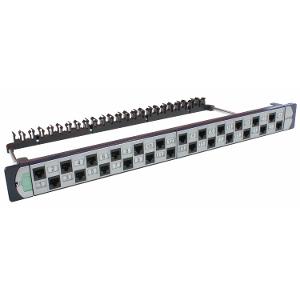 24 PORT CAT6A UTP PATCH PANEL + JACKS