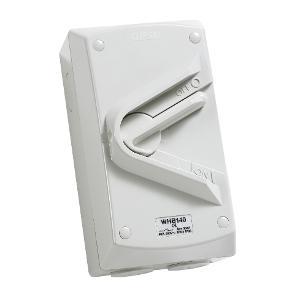 WHB W/P ISOLATOR IP66 1P 40A RESIST GREY WHB W/P ISOLATOR IP66 1P 40A RESIST GREY