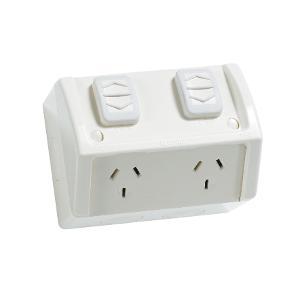 W/P DOUBLE GPO IP54 10A RESIST WHITE W/P DOUBLE GPO IP54 10A RESIST WHITE