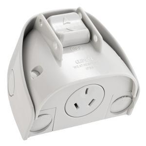 W/P SINGLE GPO IP53 10A D/P GREY W/P SINGLE GPO IP53 10A D/P GREY