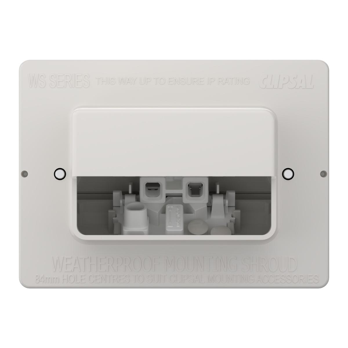 W/P FLUSH SINGLE GPO IP54 10A RESIS GREY