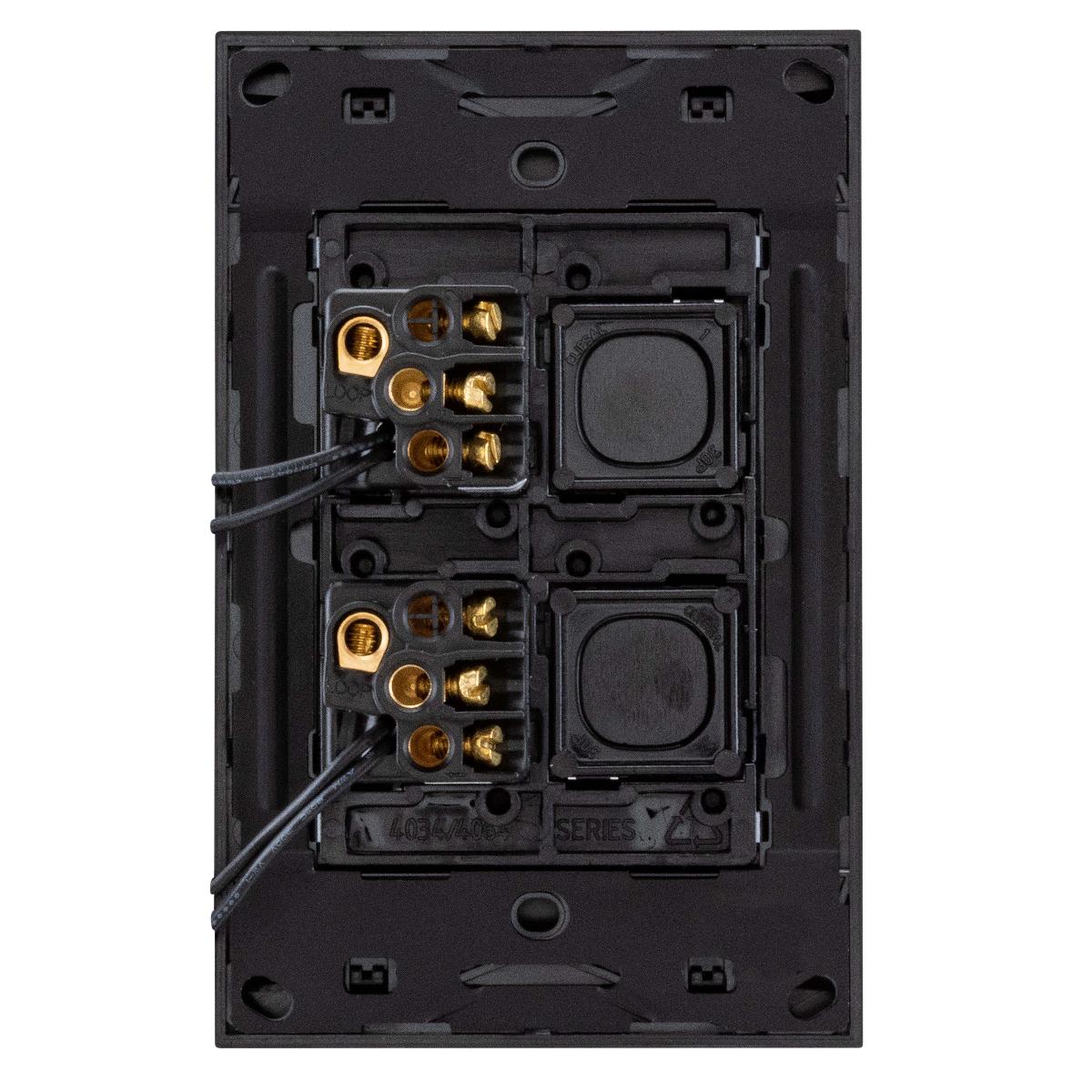 ZEN LED P/B SWITCH 2G 20A ZEN BLACK