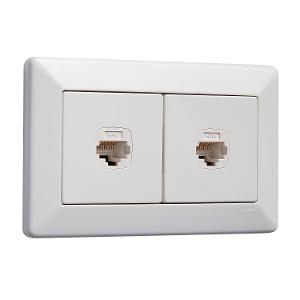 COMO 2 GANG DOUBLE RJ45 CAT6 HORIZONTAL COMO 2 GANG DOUBLE RJ45 CAT6 HORIZONTAL
