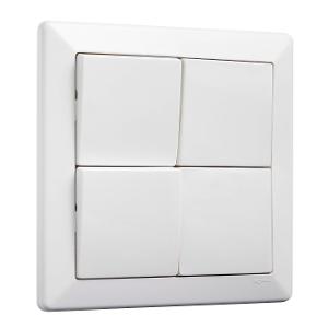 COMO 10A 3 GANG SWITCH AND 1xBLANK W/RED COMO 10A 3 GANG SWITCH AND 1xBLANK W/RED