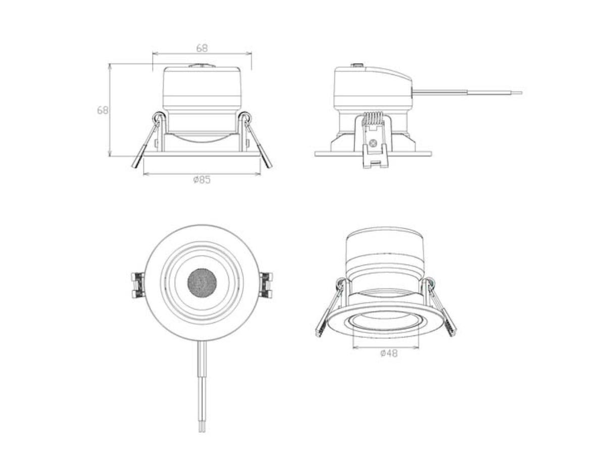 LED D/LIGHT CONIX TILT 5W CCT D70 WHITE