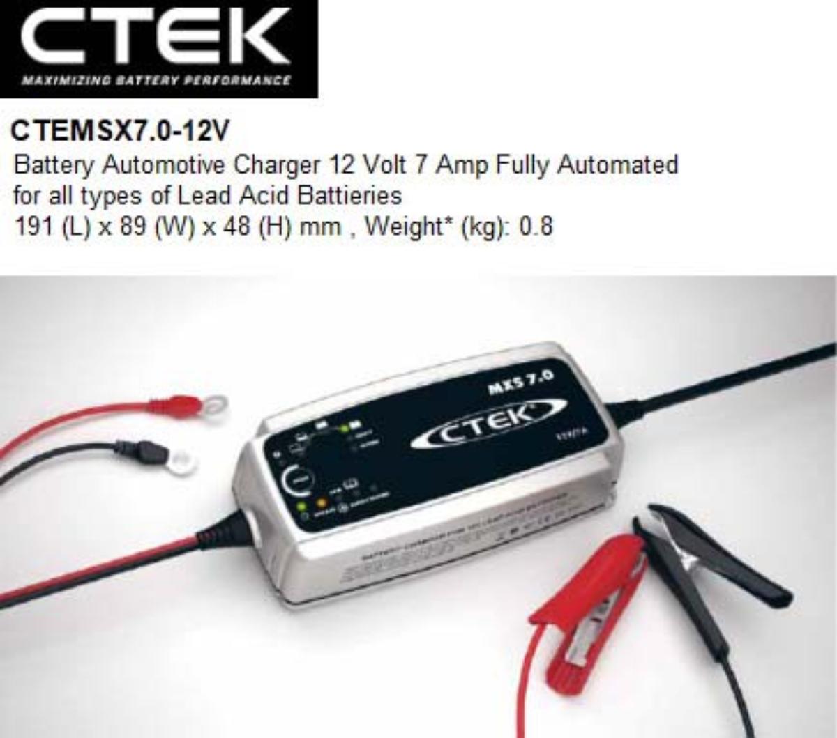 BATTERY CHARGER MULTI CTEK MSX7.0 12V