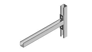 CANTILEVER BRACKET UNBRACED 450MM HDG