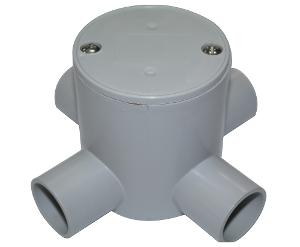 JUNCTION BOX DEEP 20MM 4 WAY ENTRY