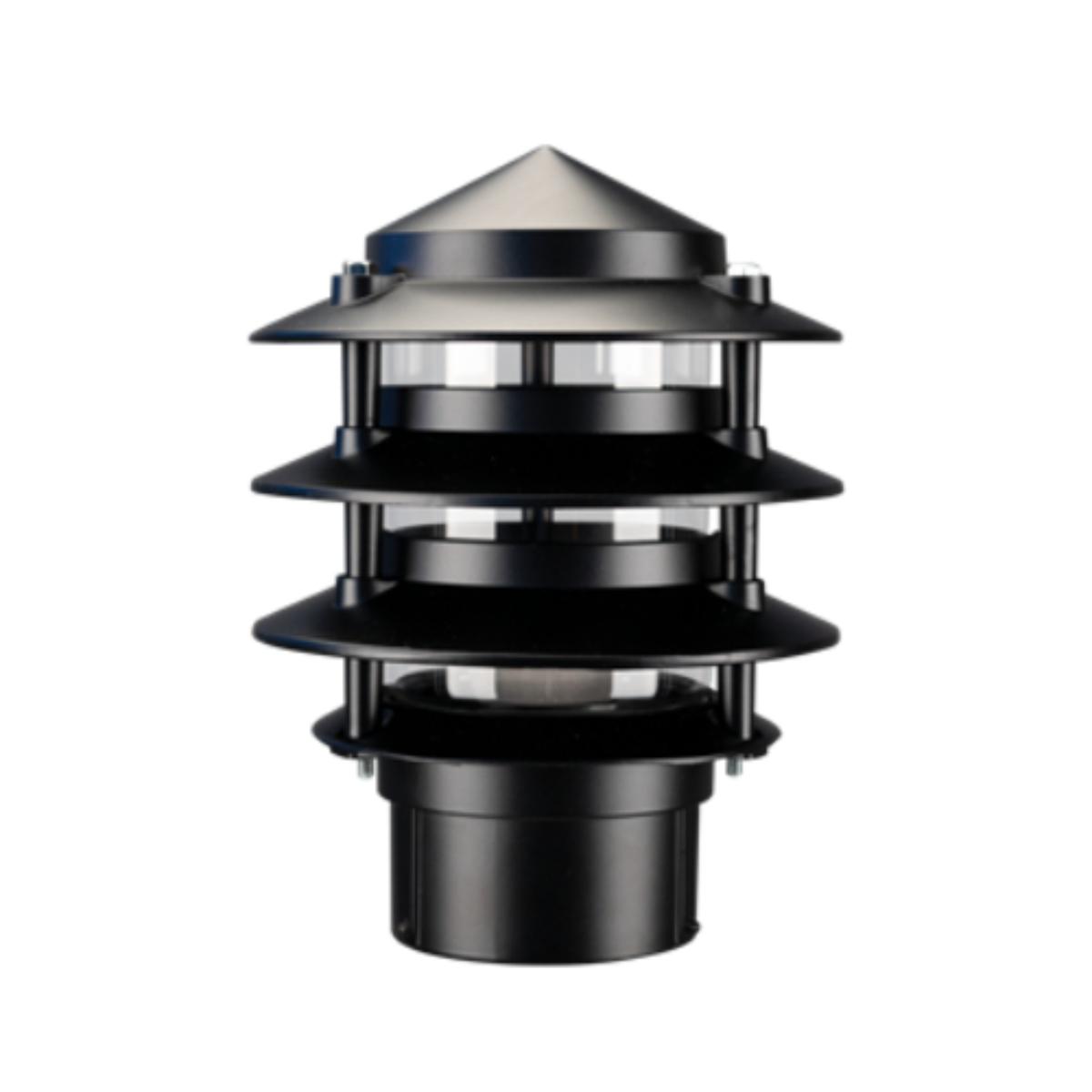 BOLLARD HEAD BL-100 3-TIER ES E27 BLACK