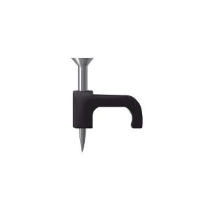 CABLE CLIPS FLAT BLACK 7MM (20 PACK) - D CABLE CLIPS FLAT BLACK 7MM (20 PACK) - D