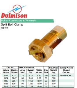 CLAMP SPLIT BOLT 7/1.70 BRASS