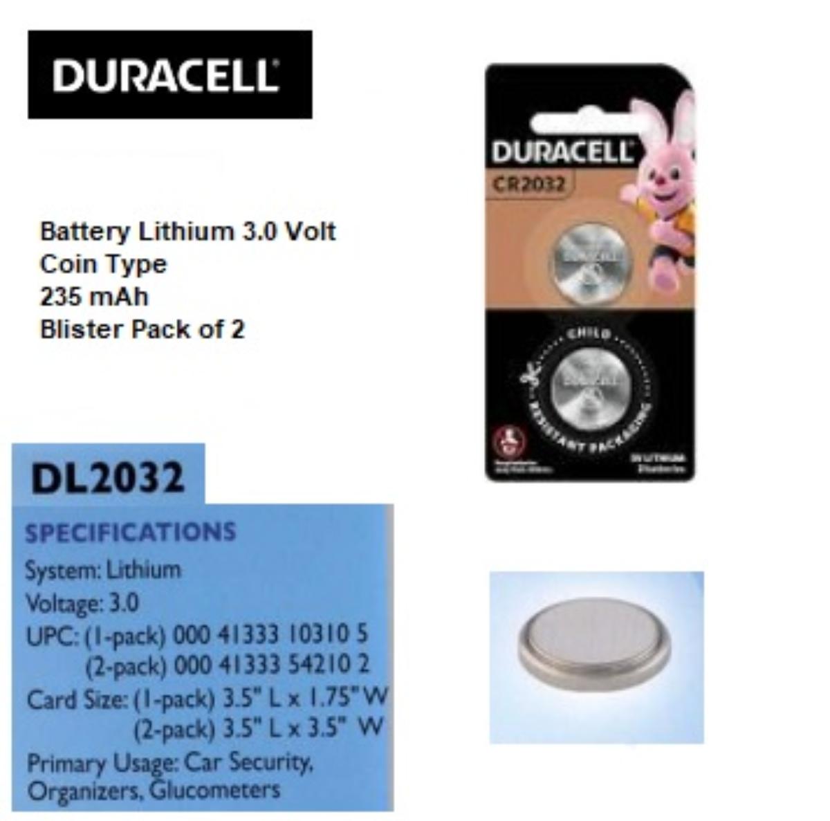 3V LITHIUM COIN CELL BATTERY 2PK