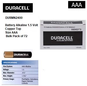COPPER TOP 1.5V BATTERY SIZE AAA 72PK COPPER TOP 1.5V BATTERY SIZE AAA 72PK
