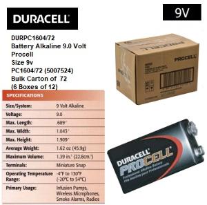 PROCELL 9V BATTERY SIZE TRANSISTOR