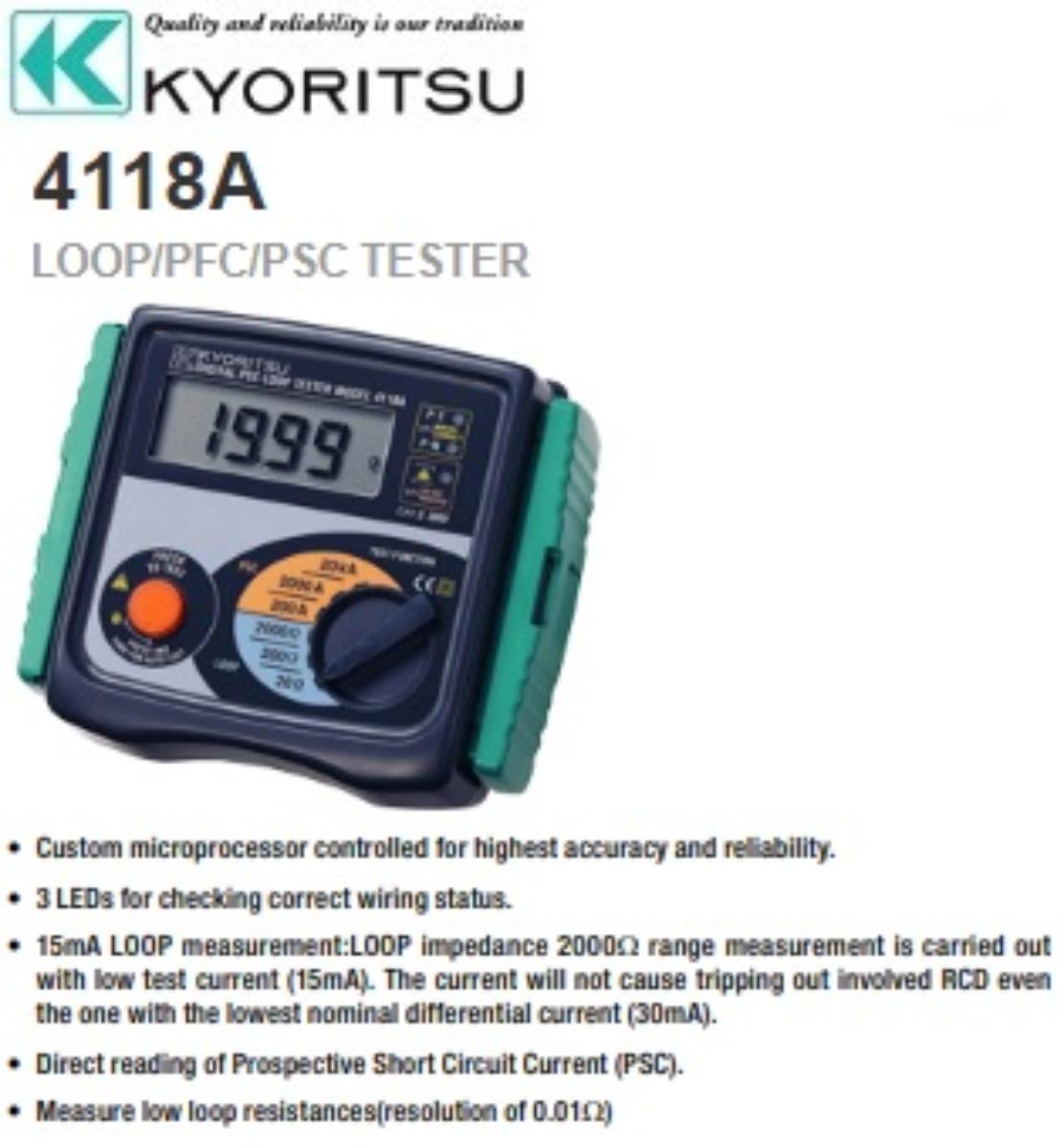 KYORITSU 4118A LOOP DIGITAL IMPED TESTER