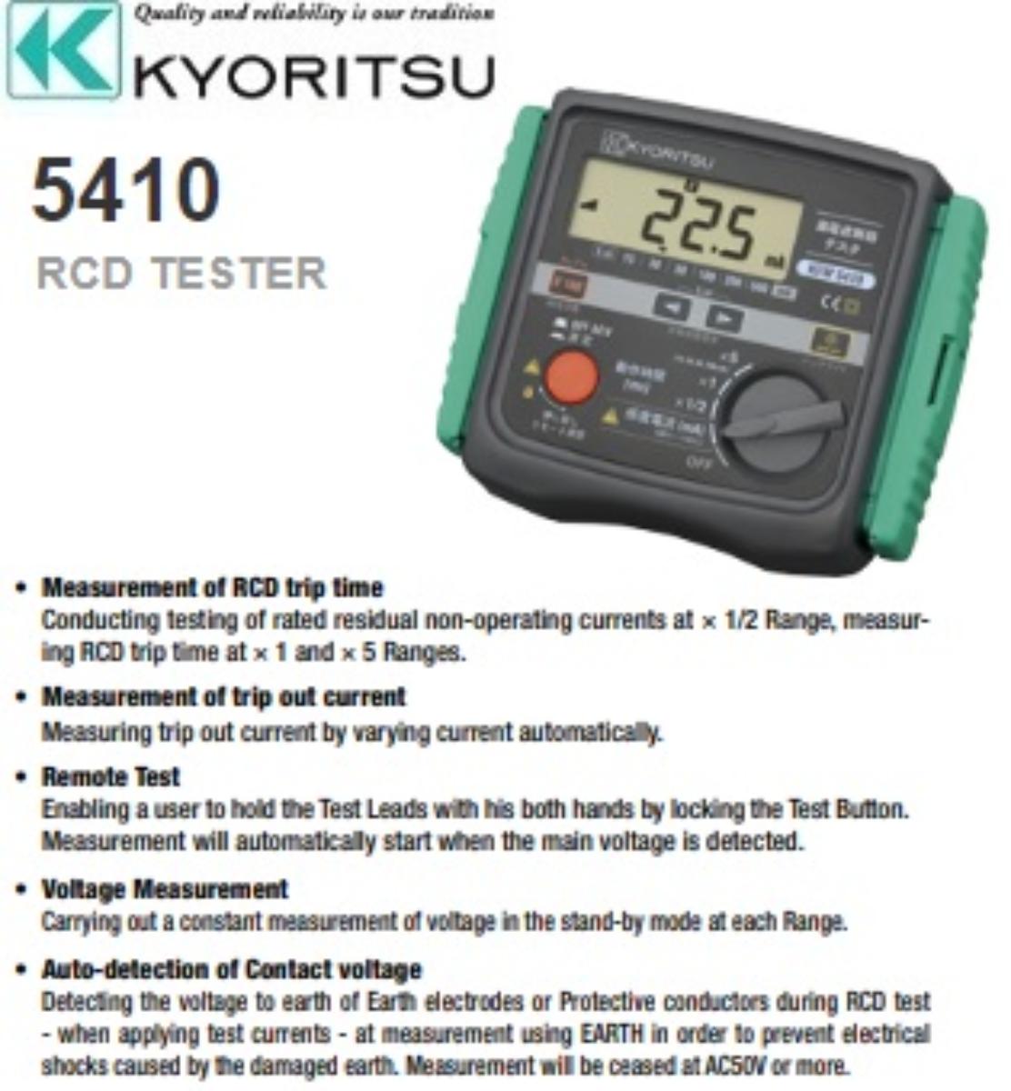 KYORITSU 5410 RCD TESTER