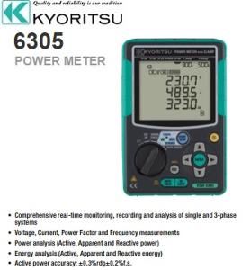 KYORITSU 6305 POWER METER - NO CLAMP SEN KYORITSU 6305 POWER METER - NO CLAMP SEN
