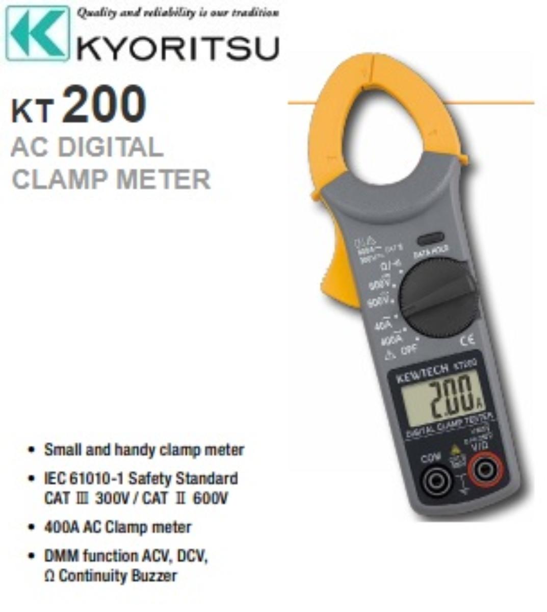 KEWTECH DIGITAL CLAMP METER AC KT200