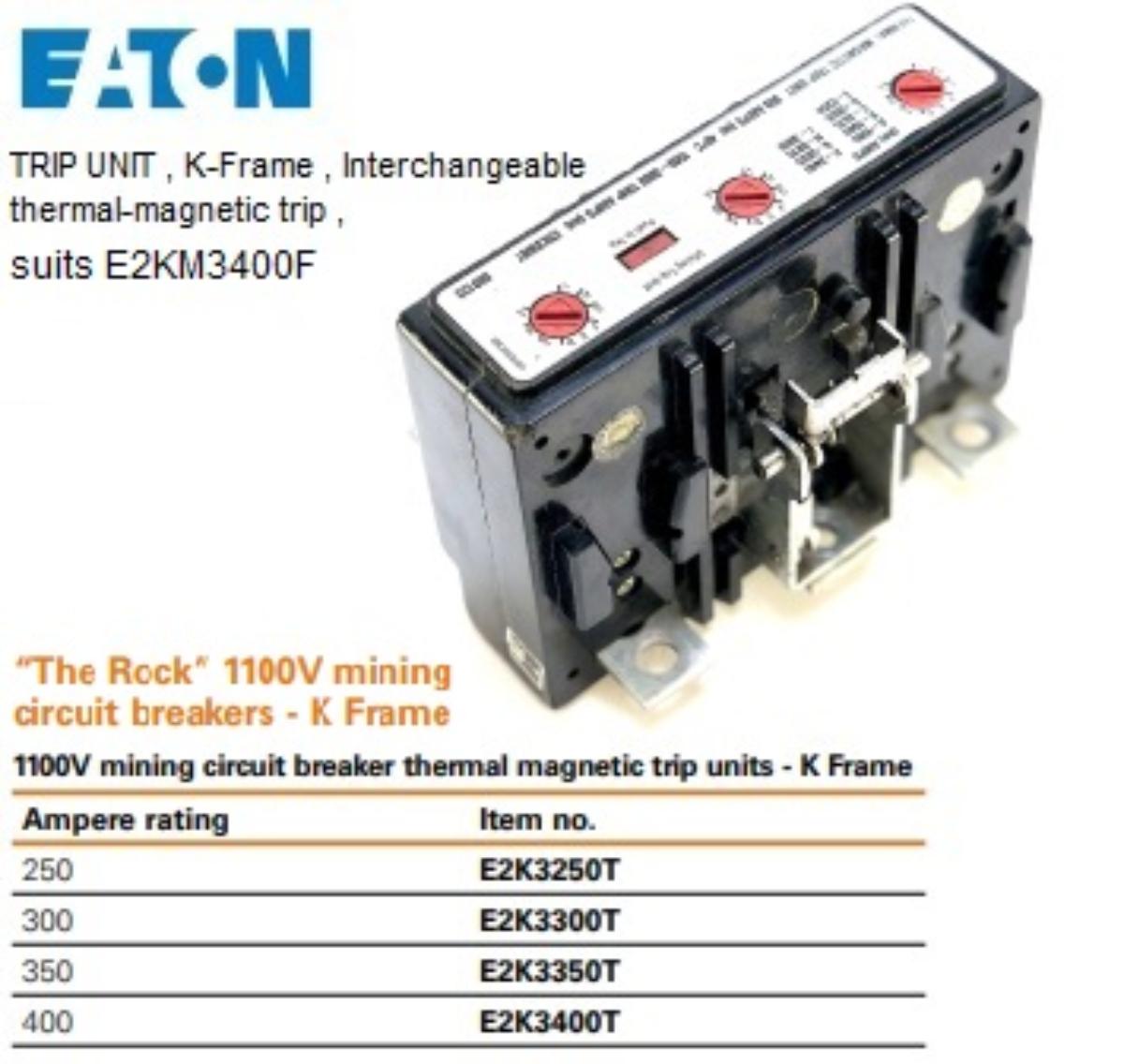 K FRAME ROCK 200A THERMAL TRIP UNIT 1000