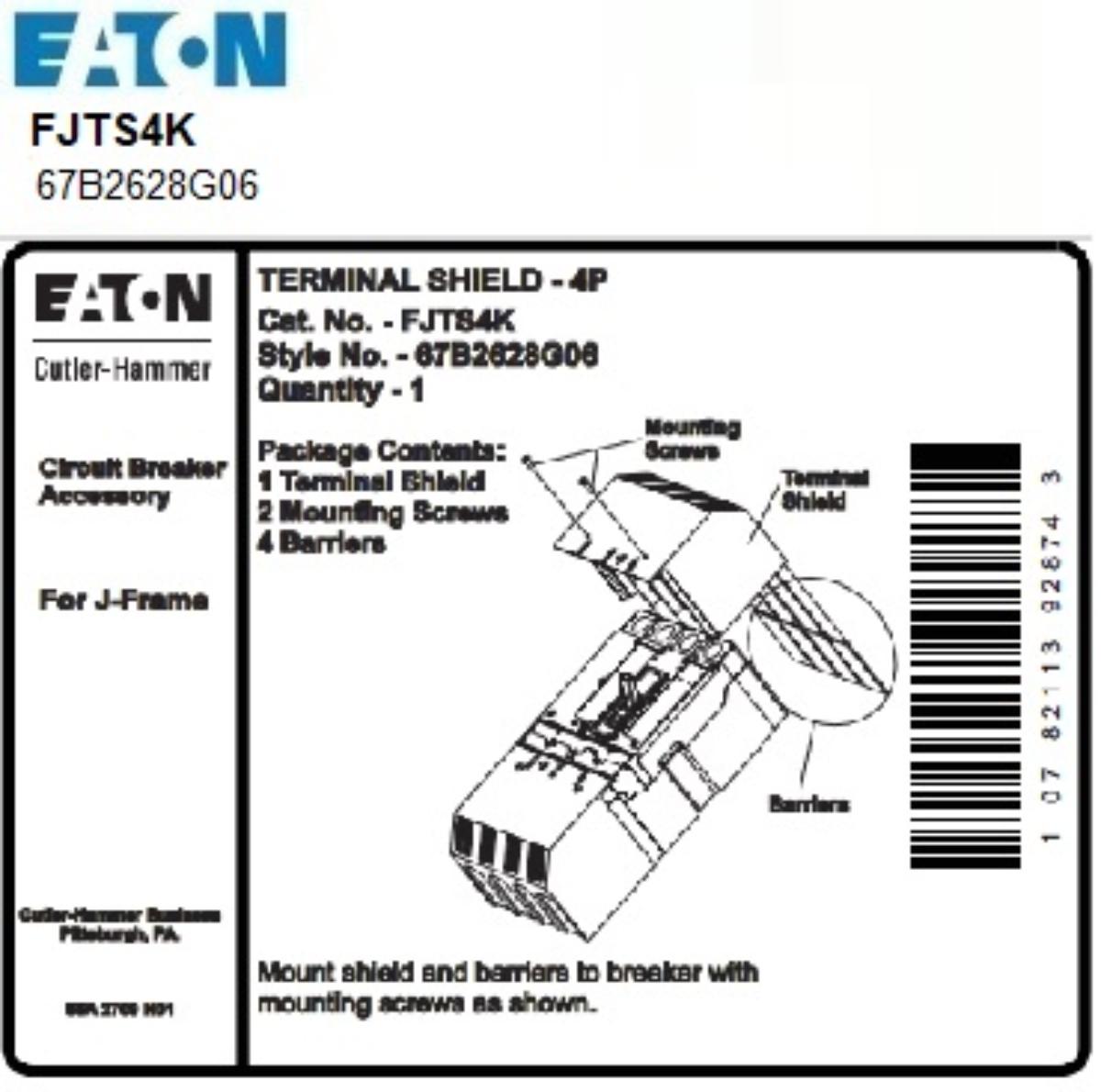 TERMINAL SHIELD SHORT 4P J FRAME SERIES