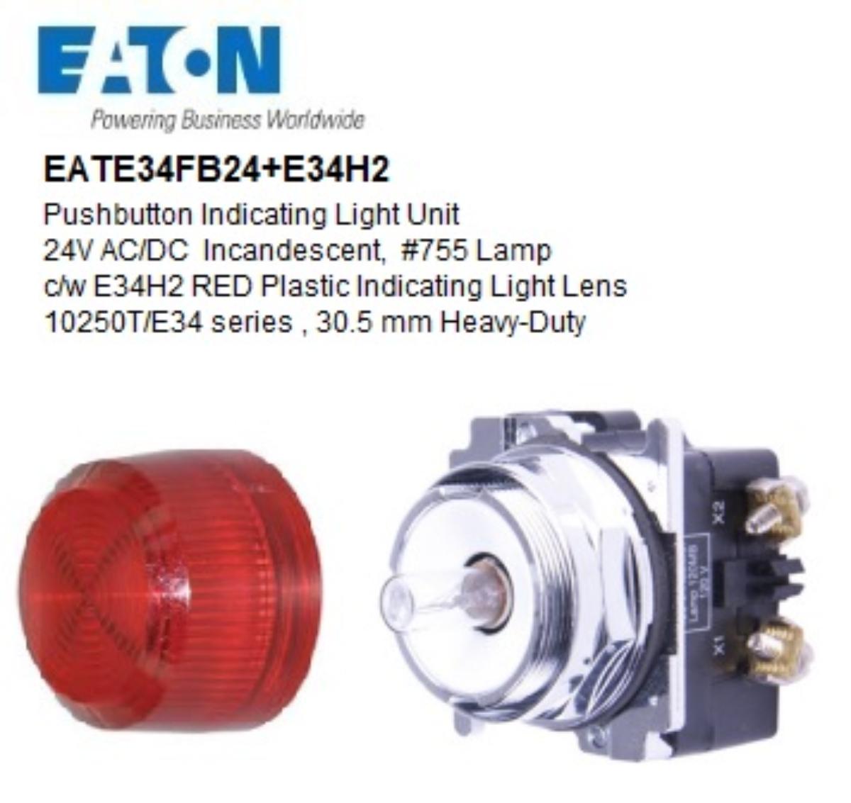 LIGHT IND RED LENS E34FB24 + E34H2