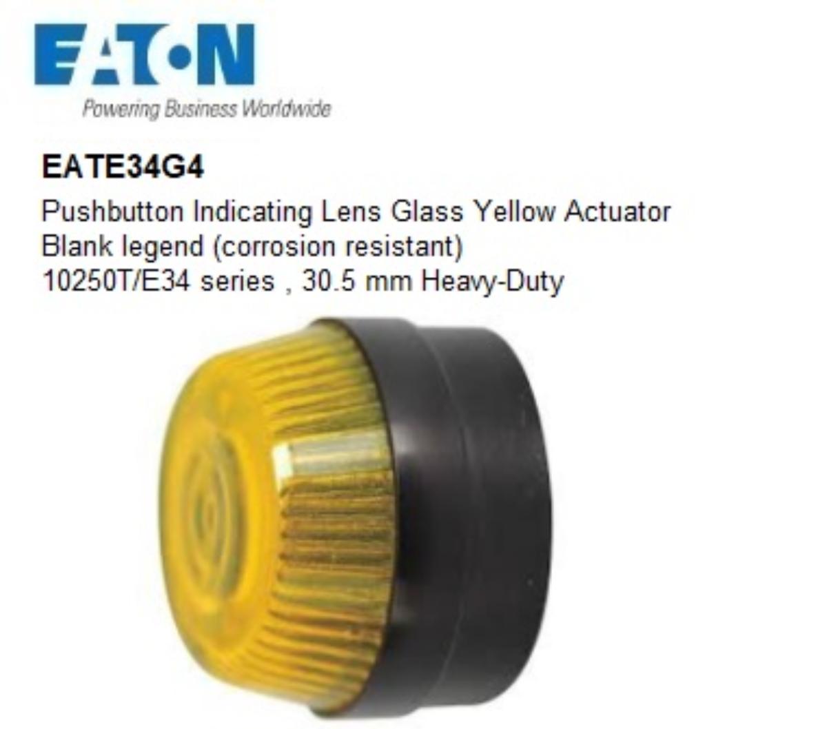 LENS GLASS CORROSION RESISTANT YELLOW